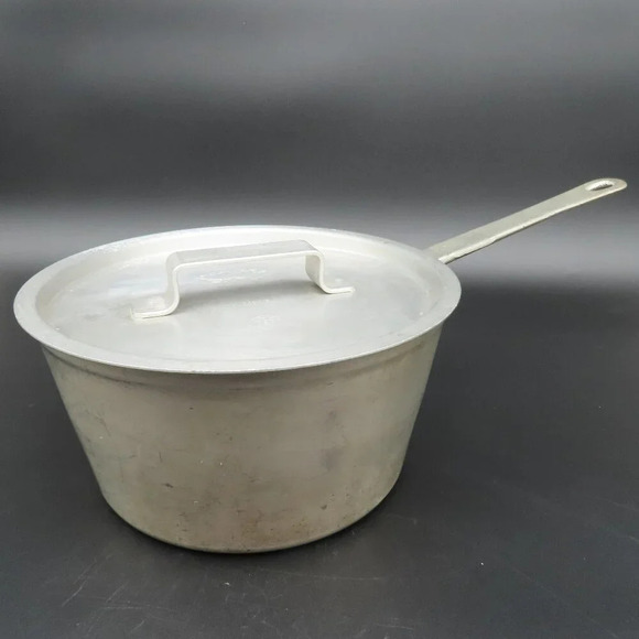 Vtg TOROWARE Large Aluminum Pot with Lid and Long Handle, by Leyse, USA - Picture 1 of 8